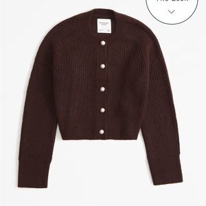 Abercrombie & Fitch Brown Cardigan Sweater